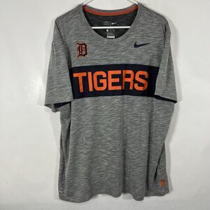 Detroit Tigers The Nike Tee Athletic Cut T Shirt Mens Size XXL 2XL Gray Heather